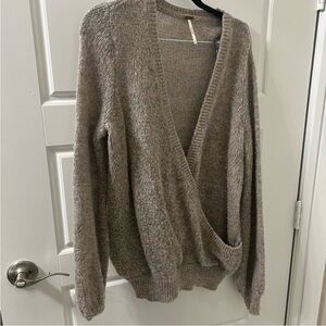 Free People | Brown Cardigan Sweater Relaxed Fit